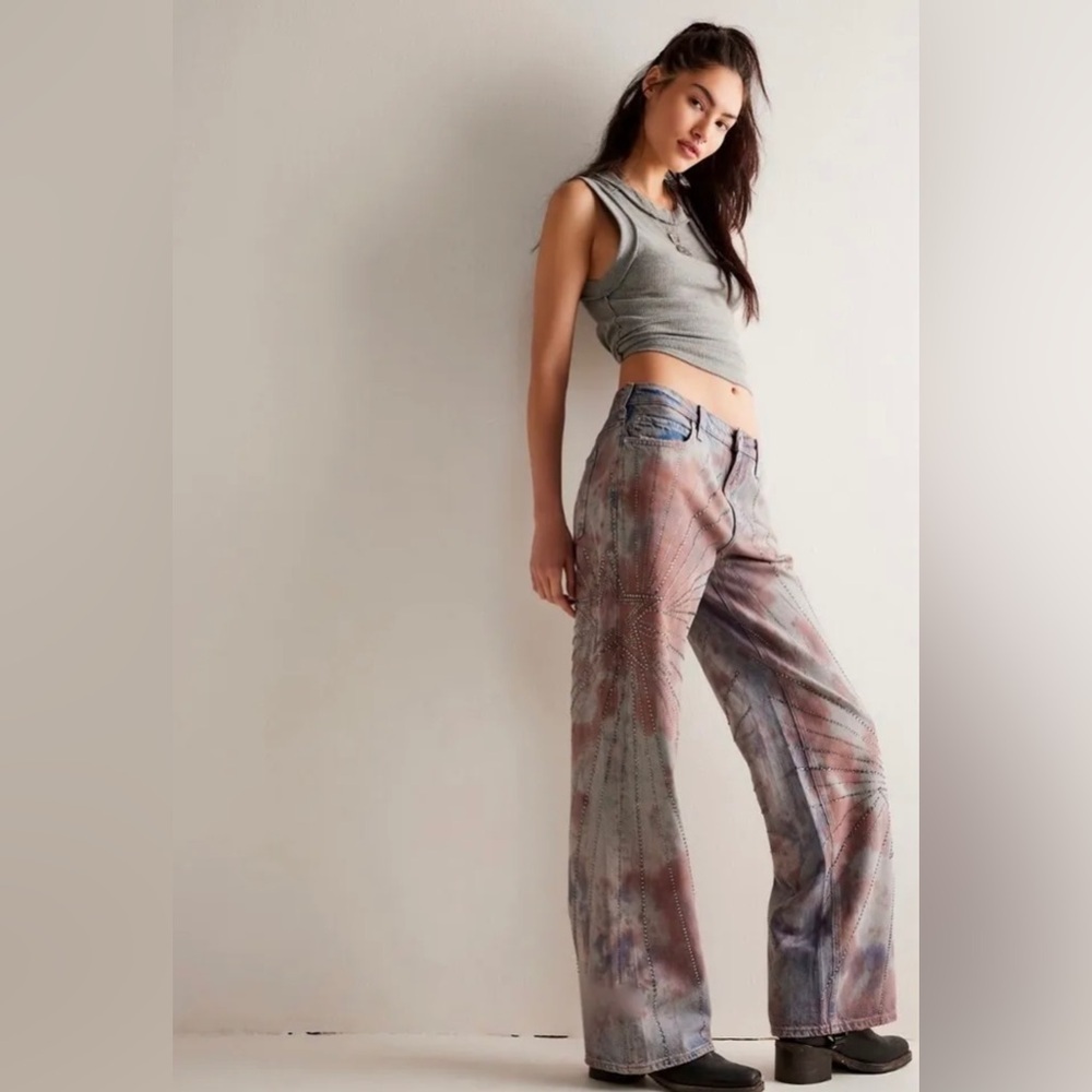 NWT Free People We The Free Aurora Mid Rise Flare Size 26 ..Retail $248